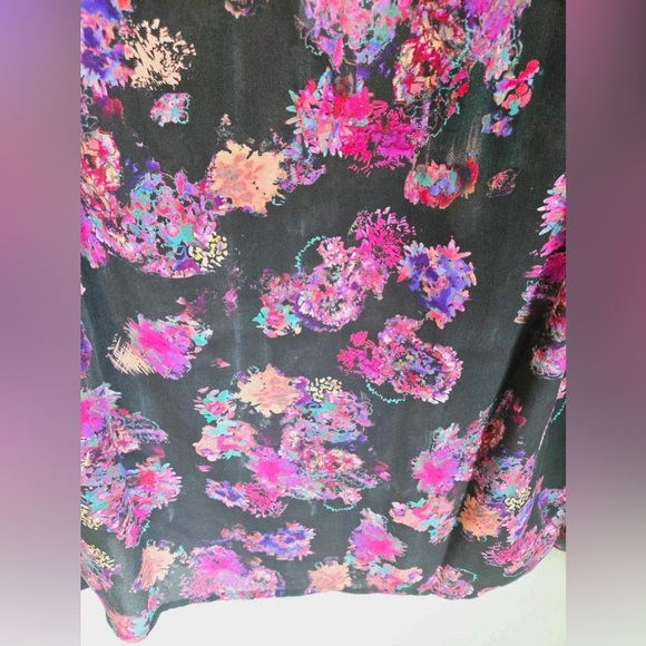 IRO Women's Pink and Black Long Sleeve V Neck Silk Blouse New Size XS - Picture 6 of 14